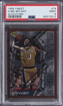 1996-97 Topps Finest "Apprentices" (With Coating) #74 Kobe Bryant Rookie Card – PSA MINT 9